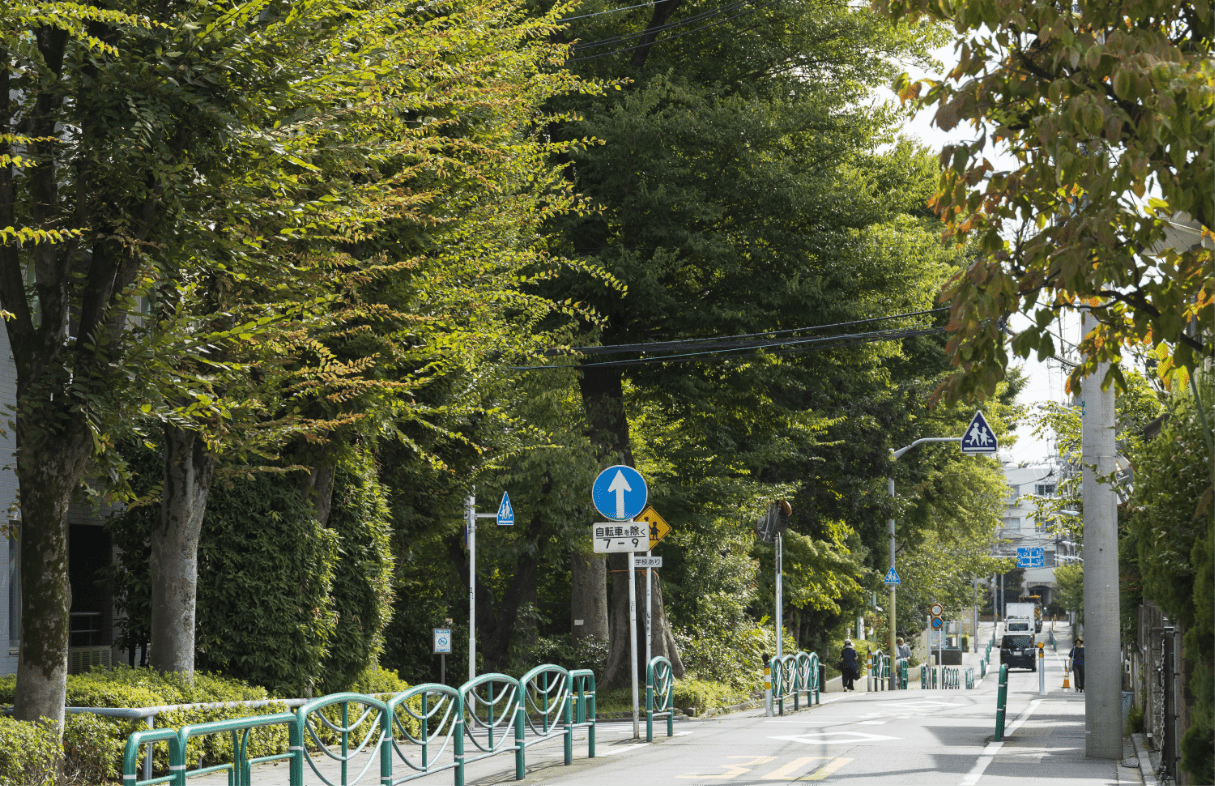 現地周辺の街並み