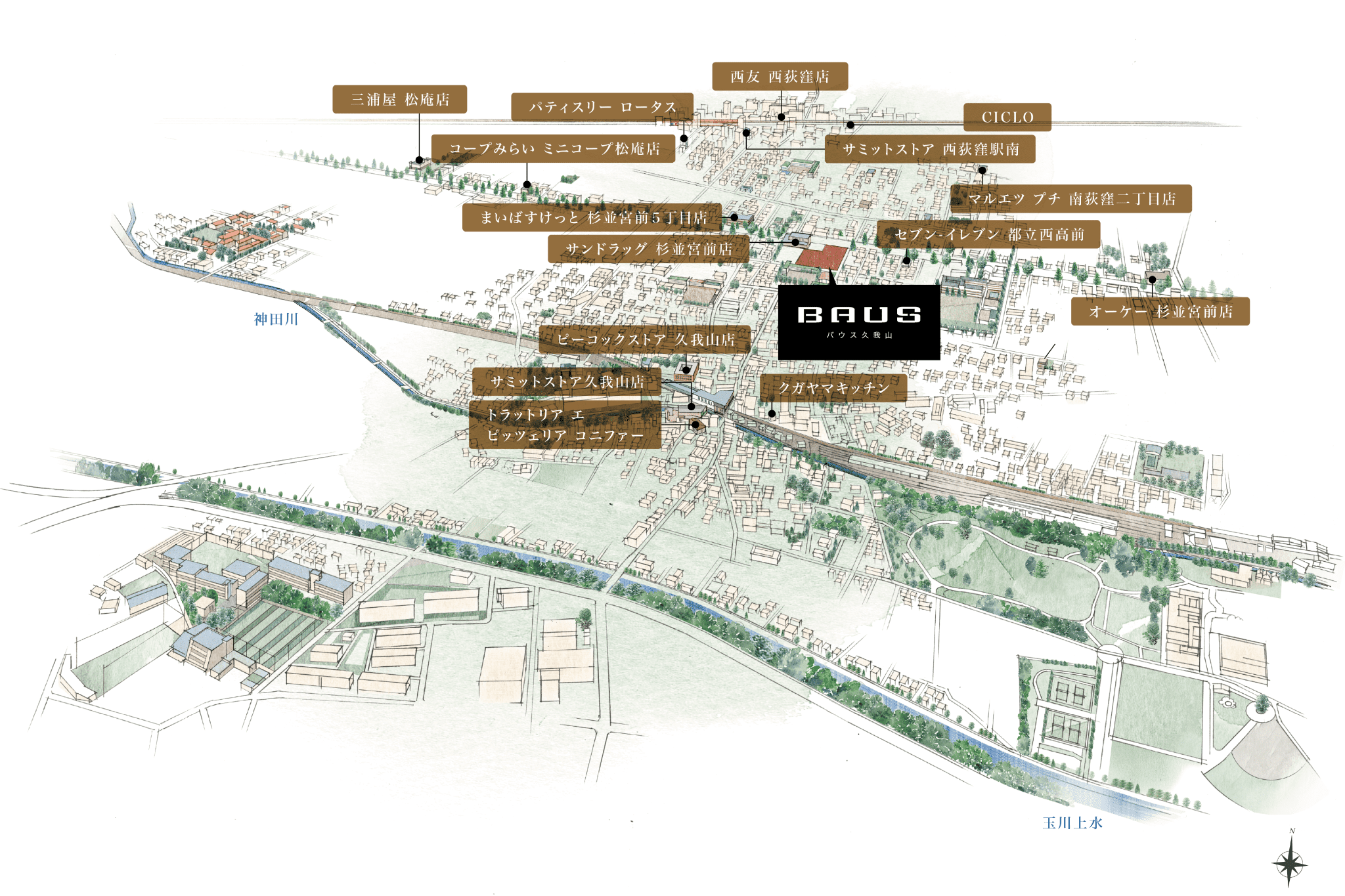 現地周辺マップ