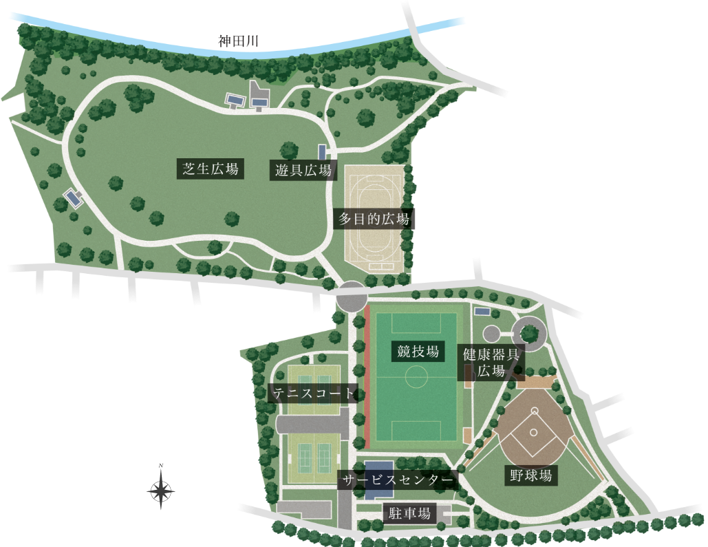 都立高井戸公園 園内概念図