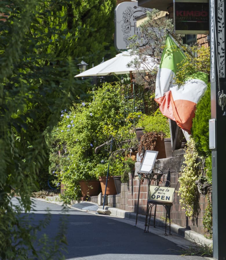 Trattoria e Pizzeria Conifer（徒歩10分／約800m：南側より）