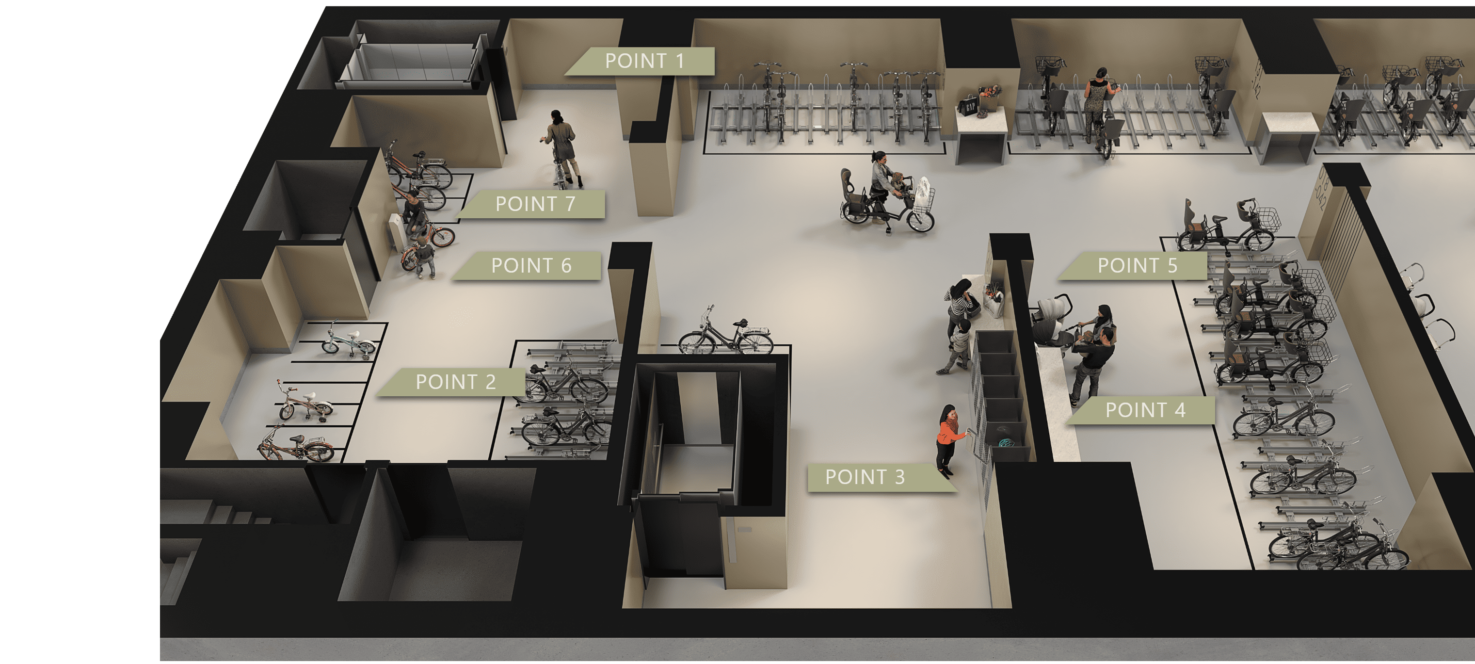 地下駐輪場完成予想CG