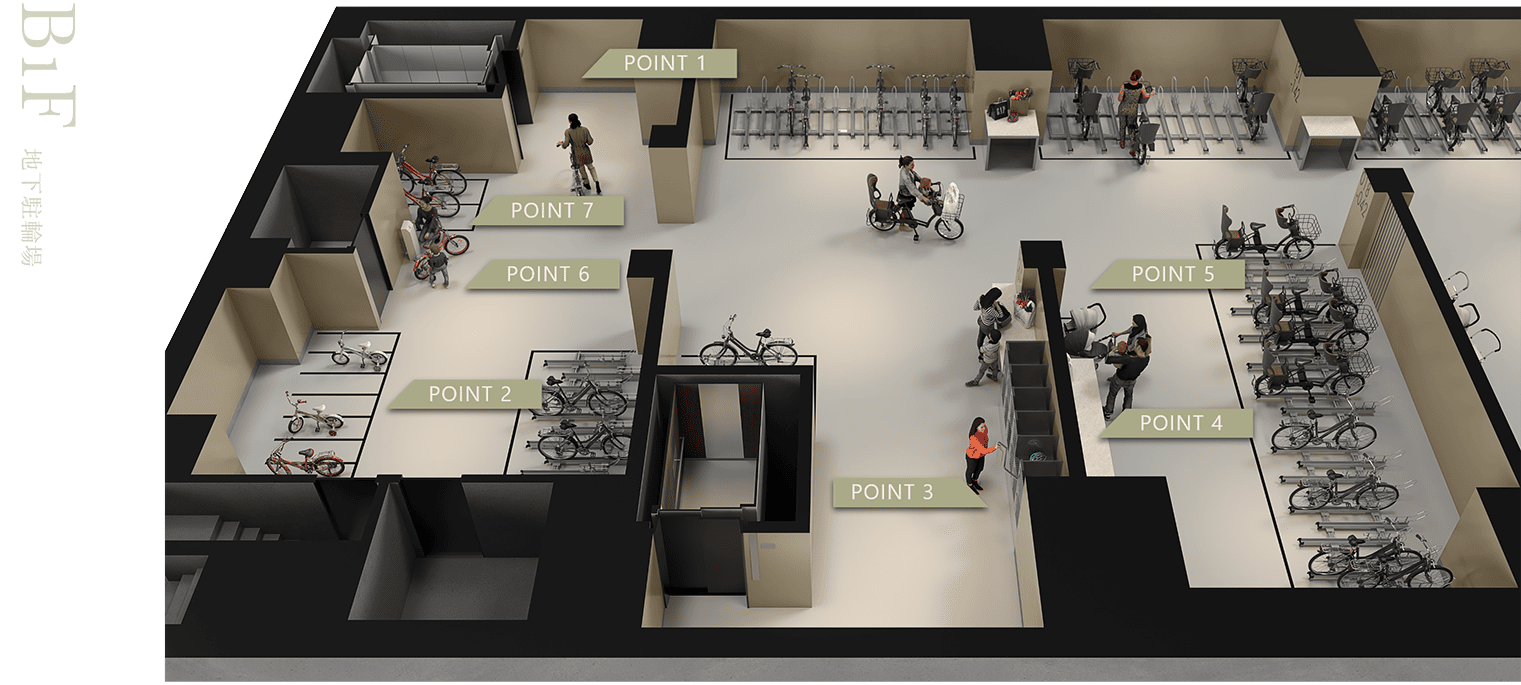 地下駐輪場完成予想CG