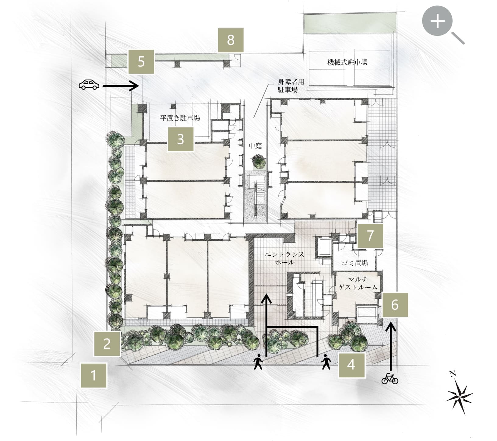 敷配配置イラスト