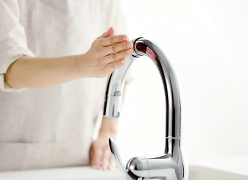 タッチレス浄水器一体型水栓
