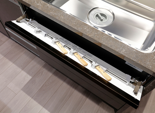 チャイルドロック付包丁差し