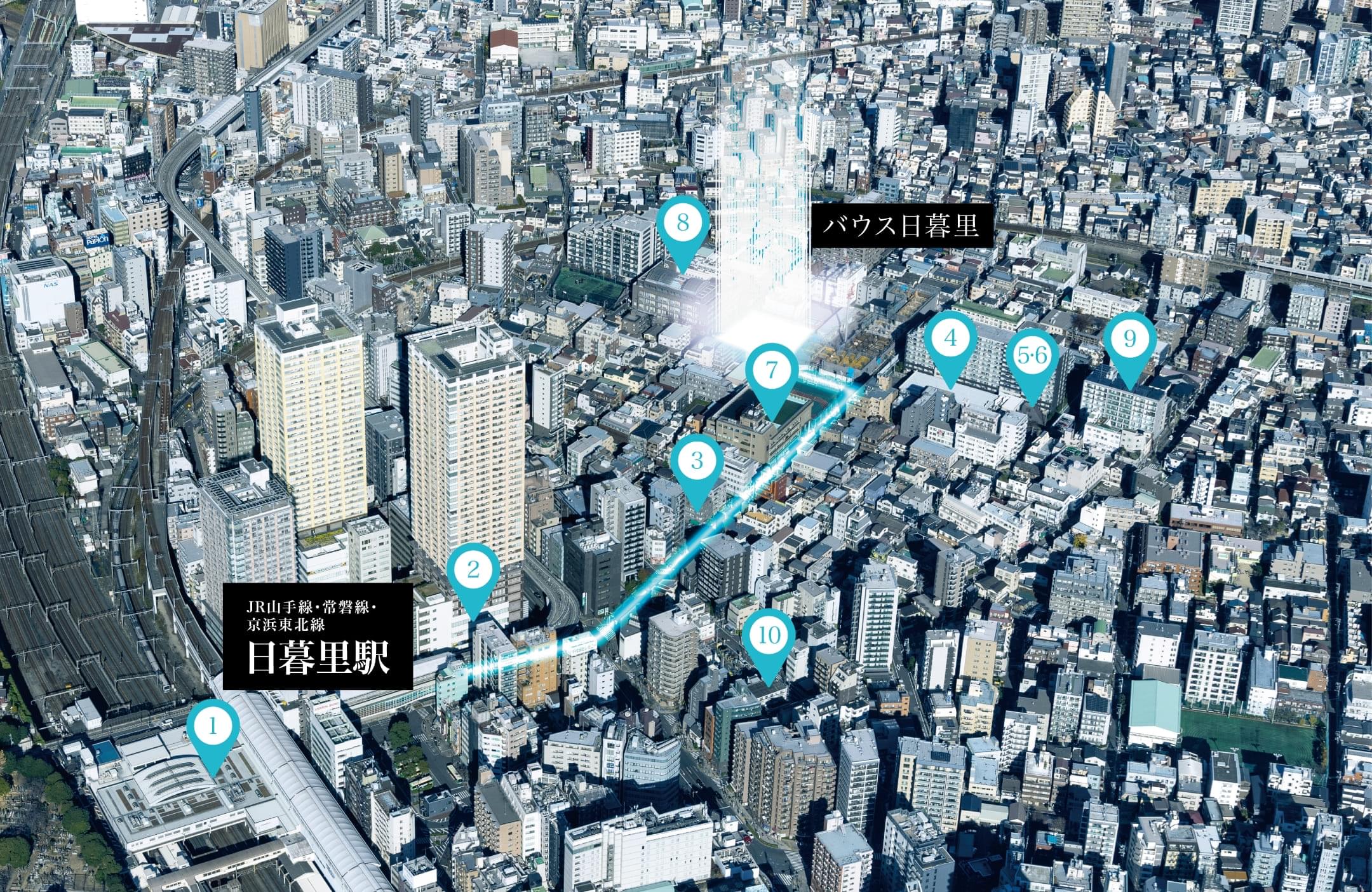 現地周辺航空写真