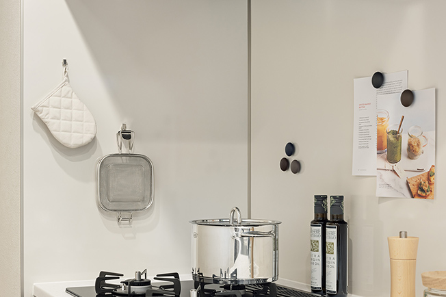 ホーロー製キッチンパネル