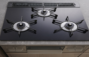 3口ガラストップコンロ