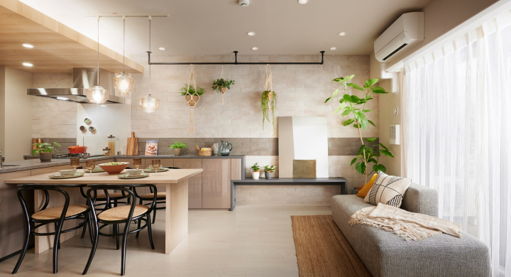 モデルルームQタイプ/リビングダイニングキッチン