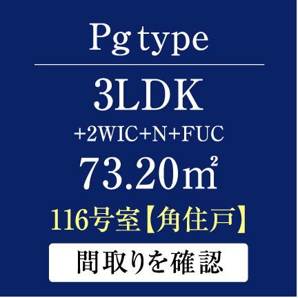 Pg type 3LDK+2WIC+N+FUC 73.20㎡  間取りを確認