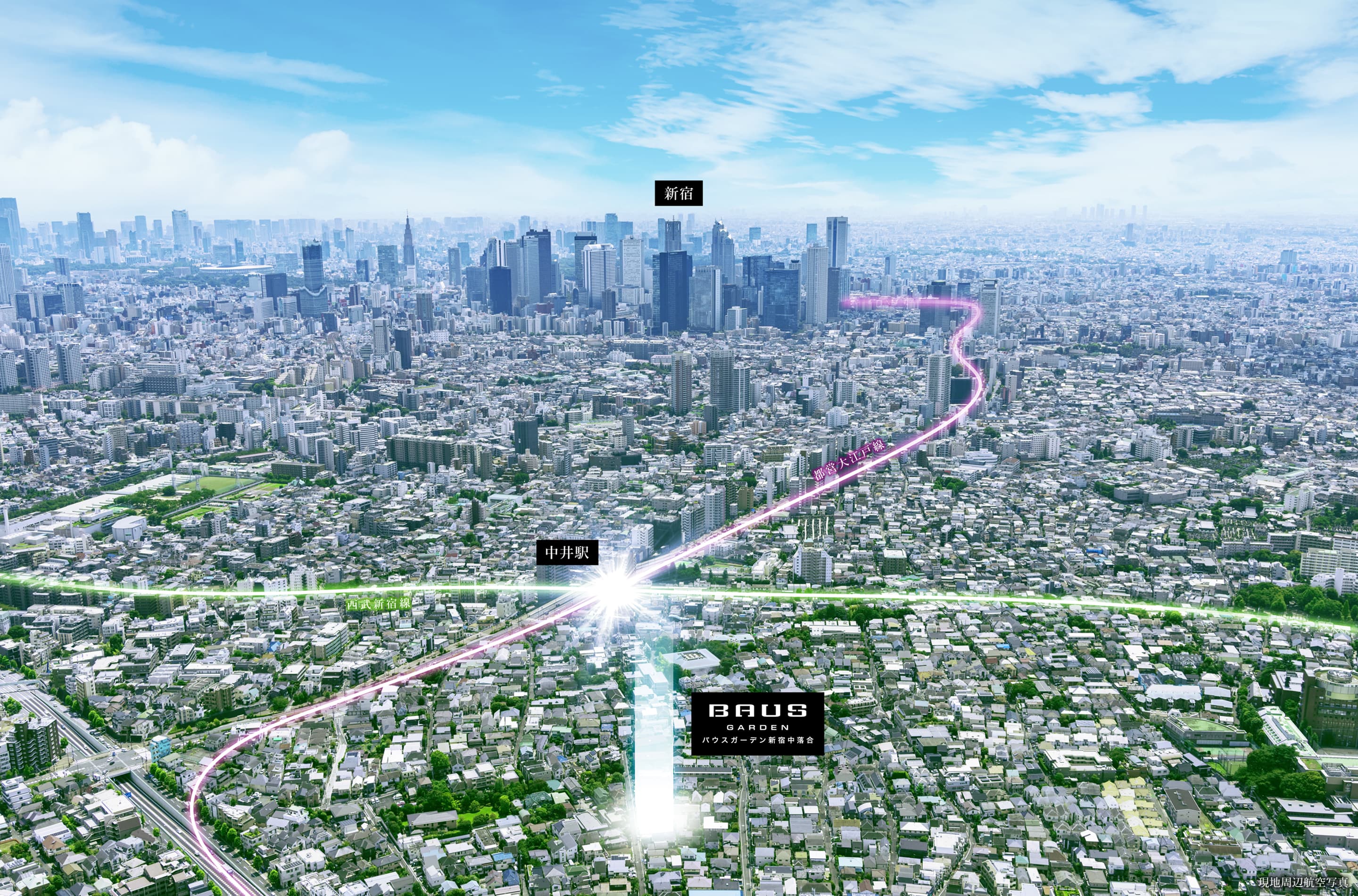 現地周辺航空写真