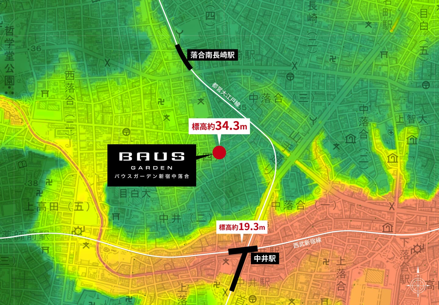 現地周辺の街並