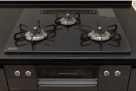 3口ガラストップコンロ